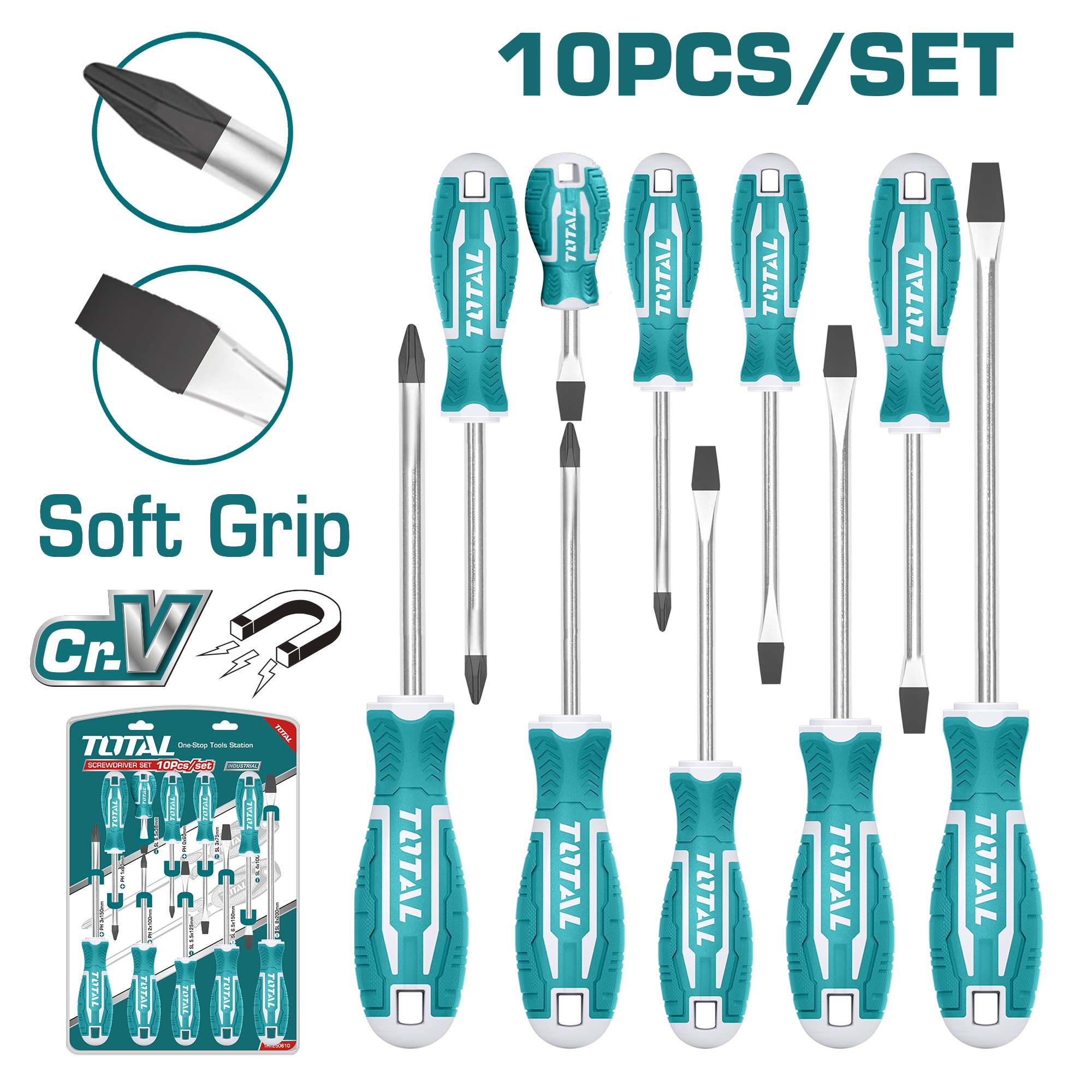 طقم مفك كاوتش 10قطع